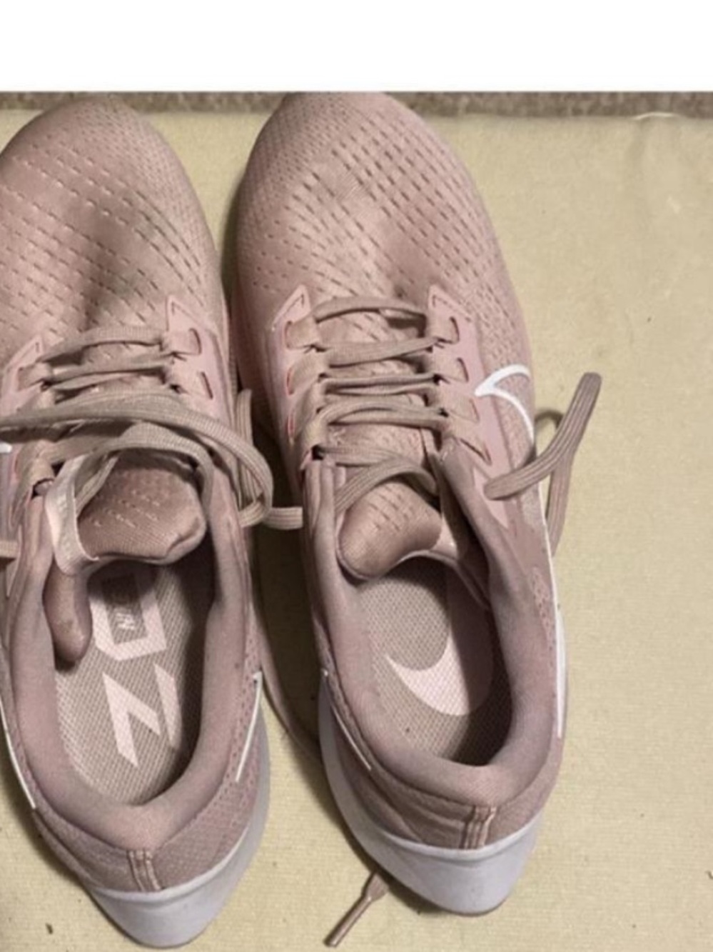 Nike Women's Dusty Pink Lace-Up Pegasus Zoom 38 Running Sneakers Sz 8.5